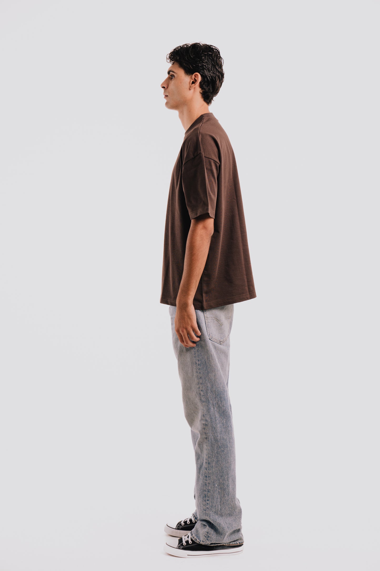 Nouveau Print T-Shirt - Espresso x Red