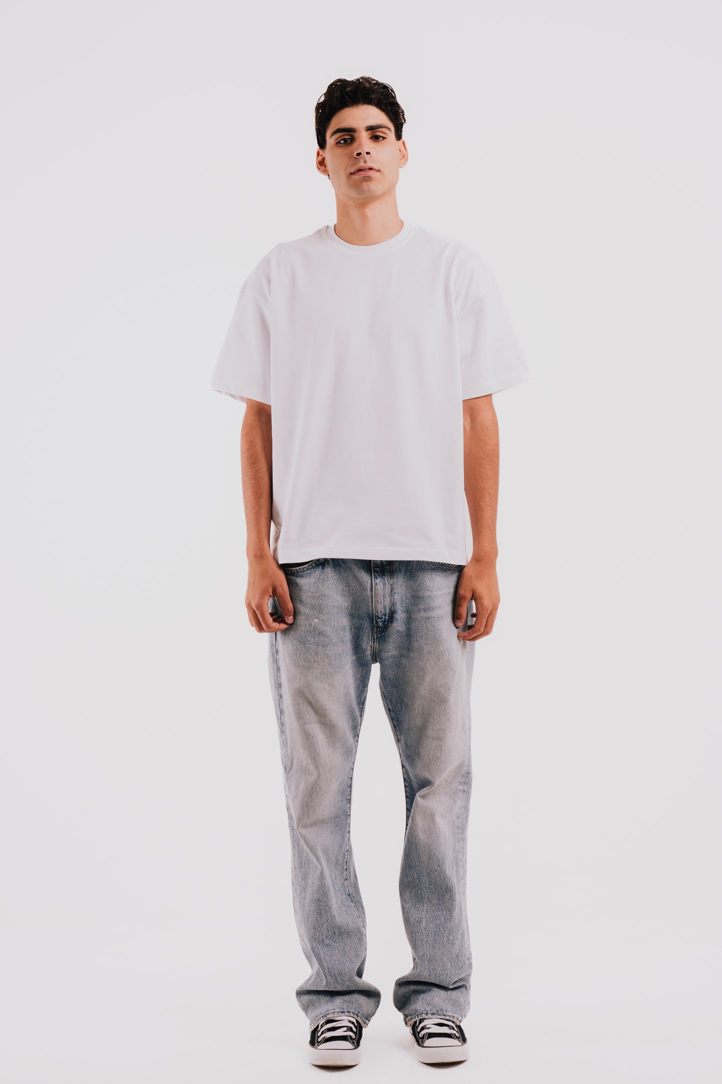 Nouveau Print T-Shirt - White x Blue