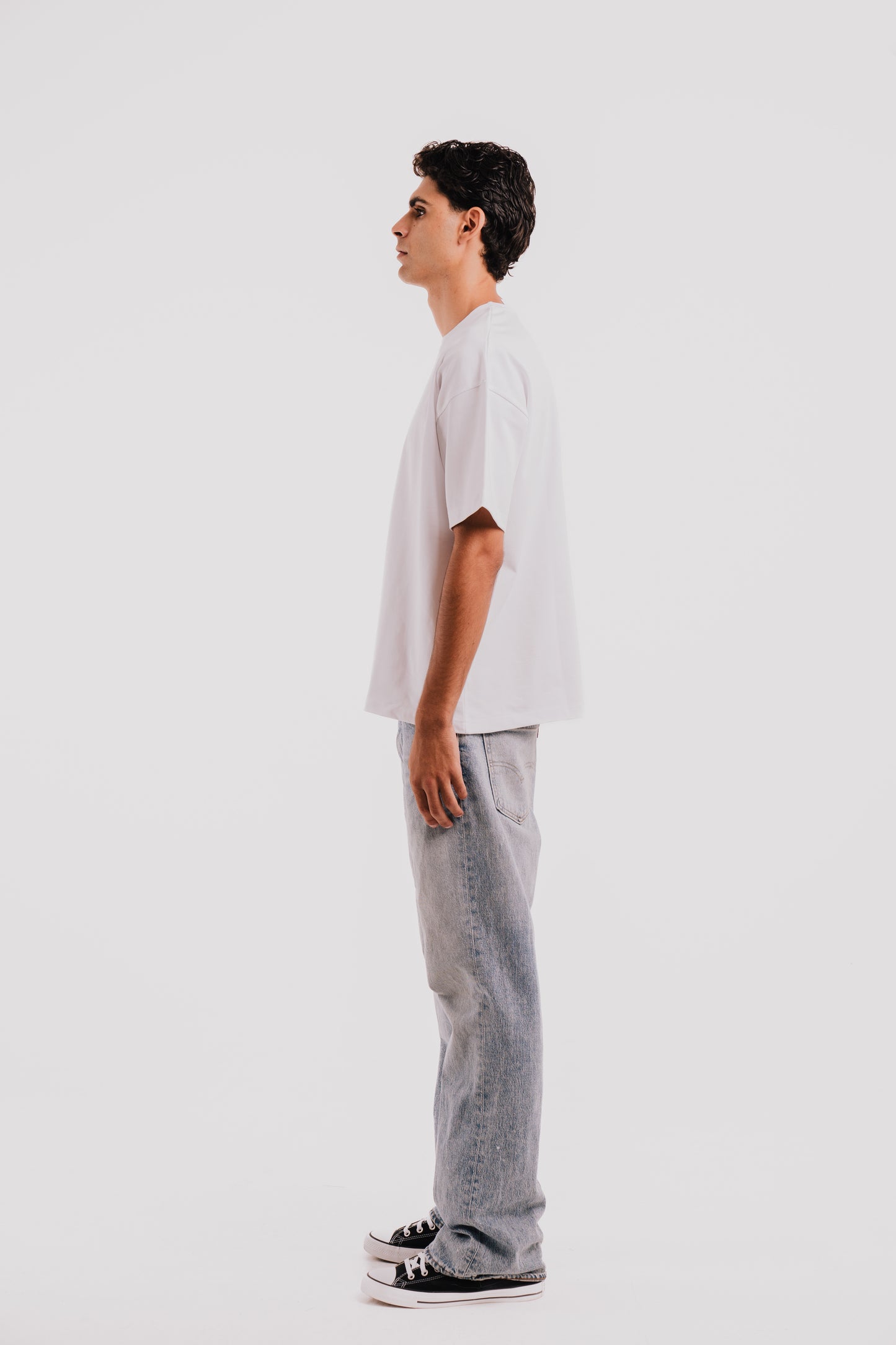 Nouveau Print T-Shirt - White x Blue