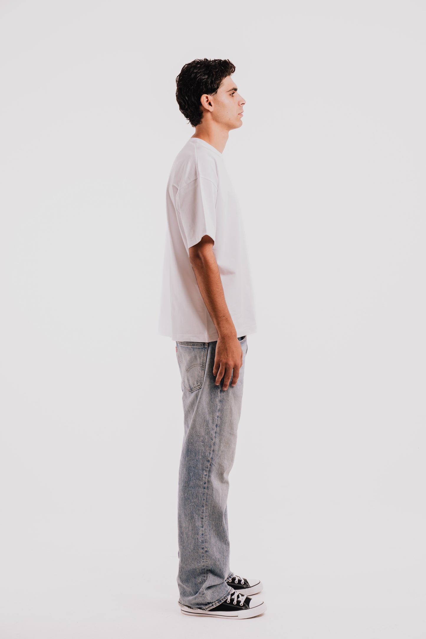 Nouveau Print T-Shirt - White x Blue