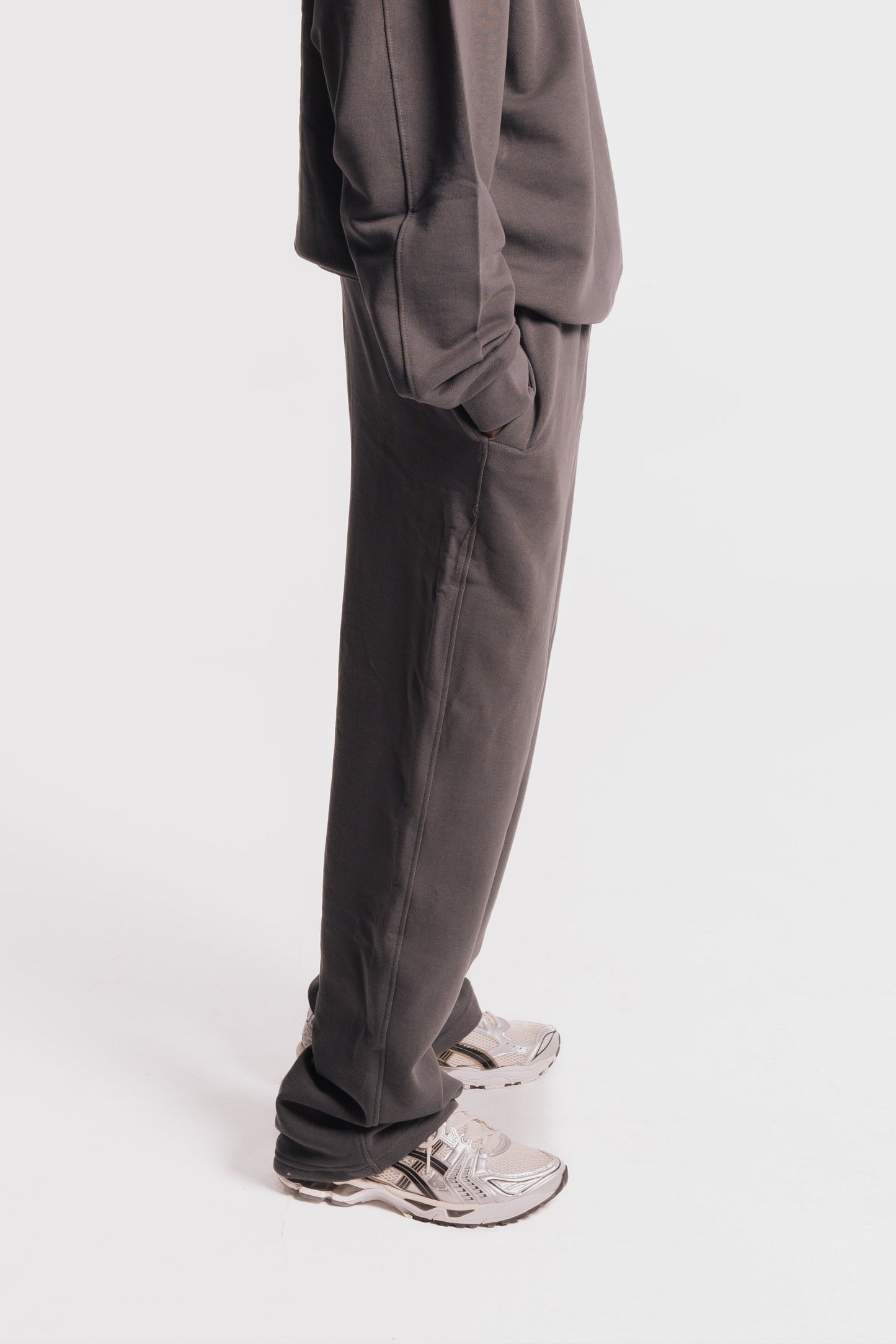 Open Leg Sweatpants - Stone