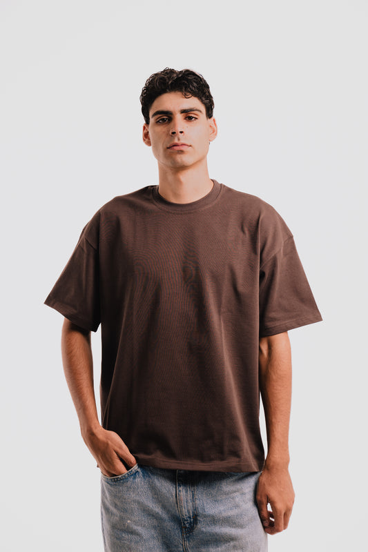 Nouveau Print T-Shirt - Espresso x Red