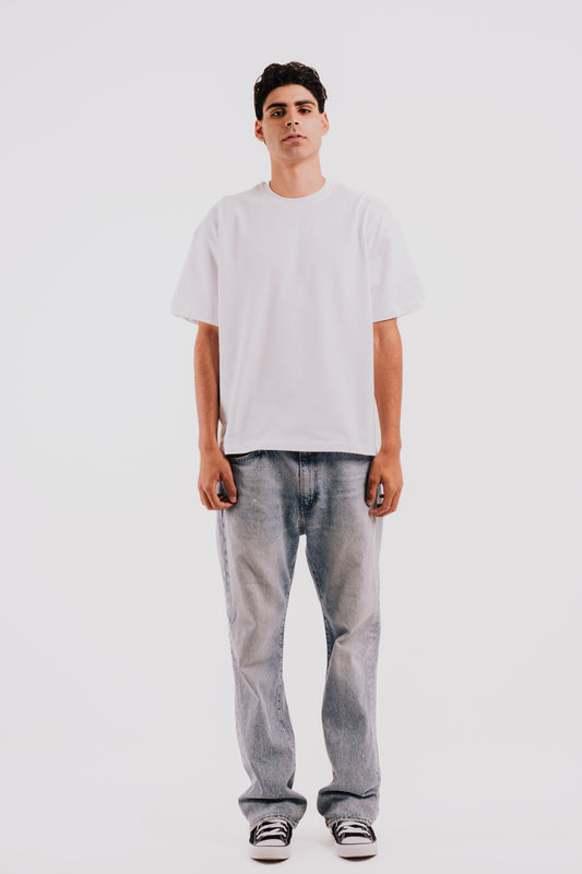 Nouveau Print T-Shirt - White x Blue