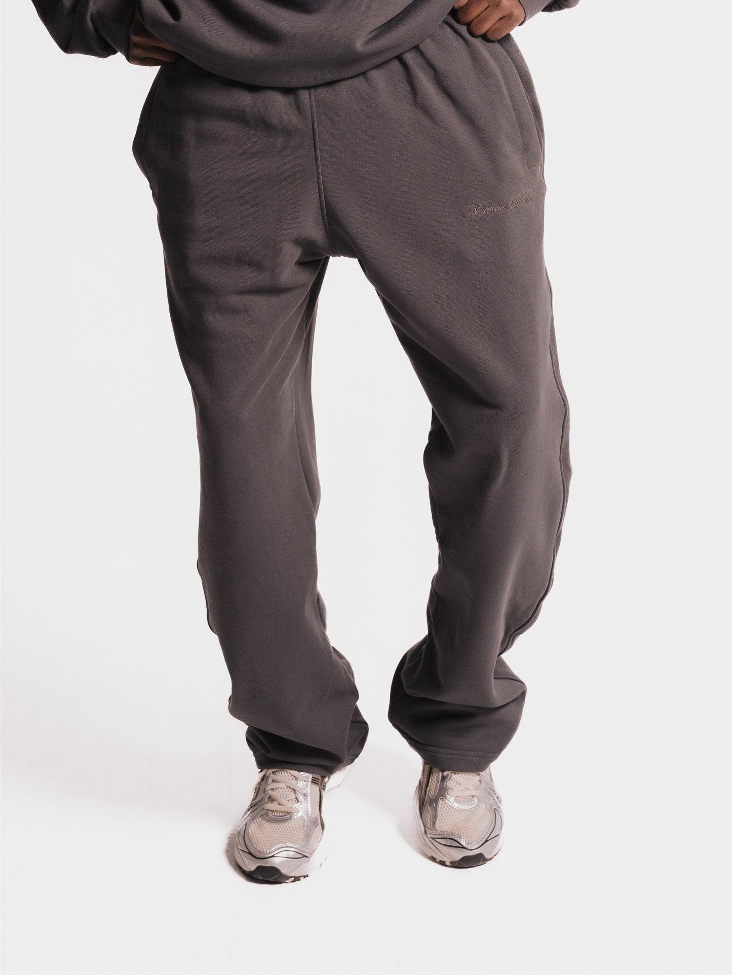 Open Leg Sweatpants - Stone