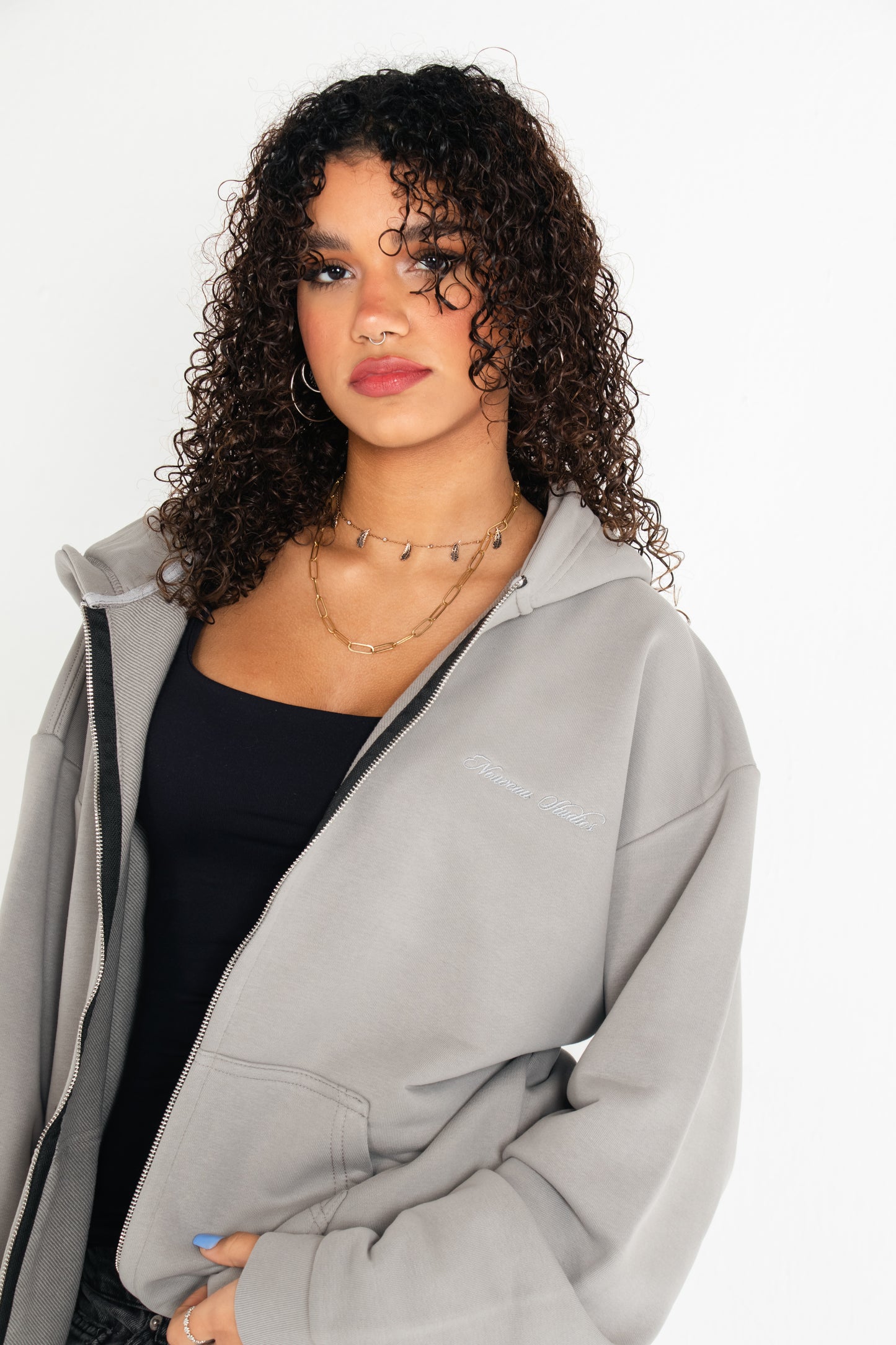 Heavyweight Zip-up - Concrete Grey